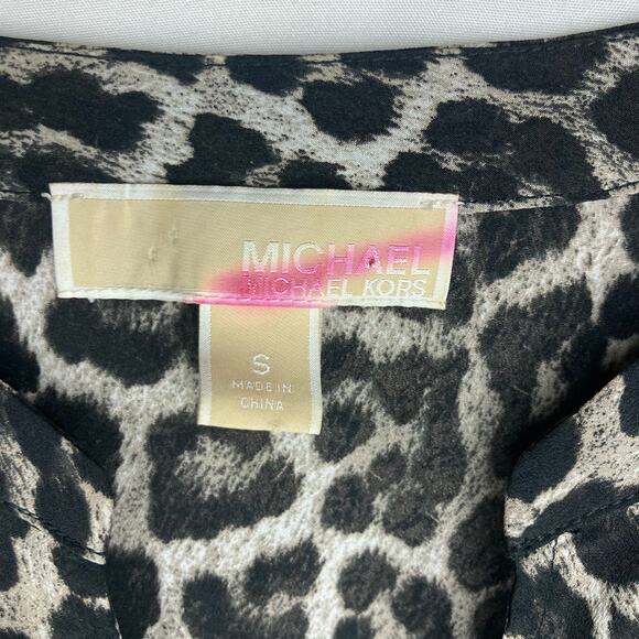 Michael Kors|Women's leopard long sleeve blouse - Picture 4 of 13